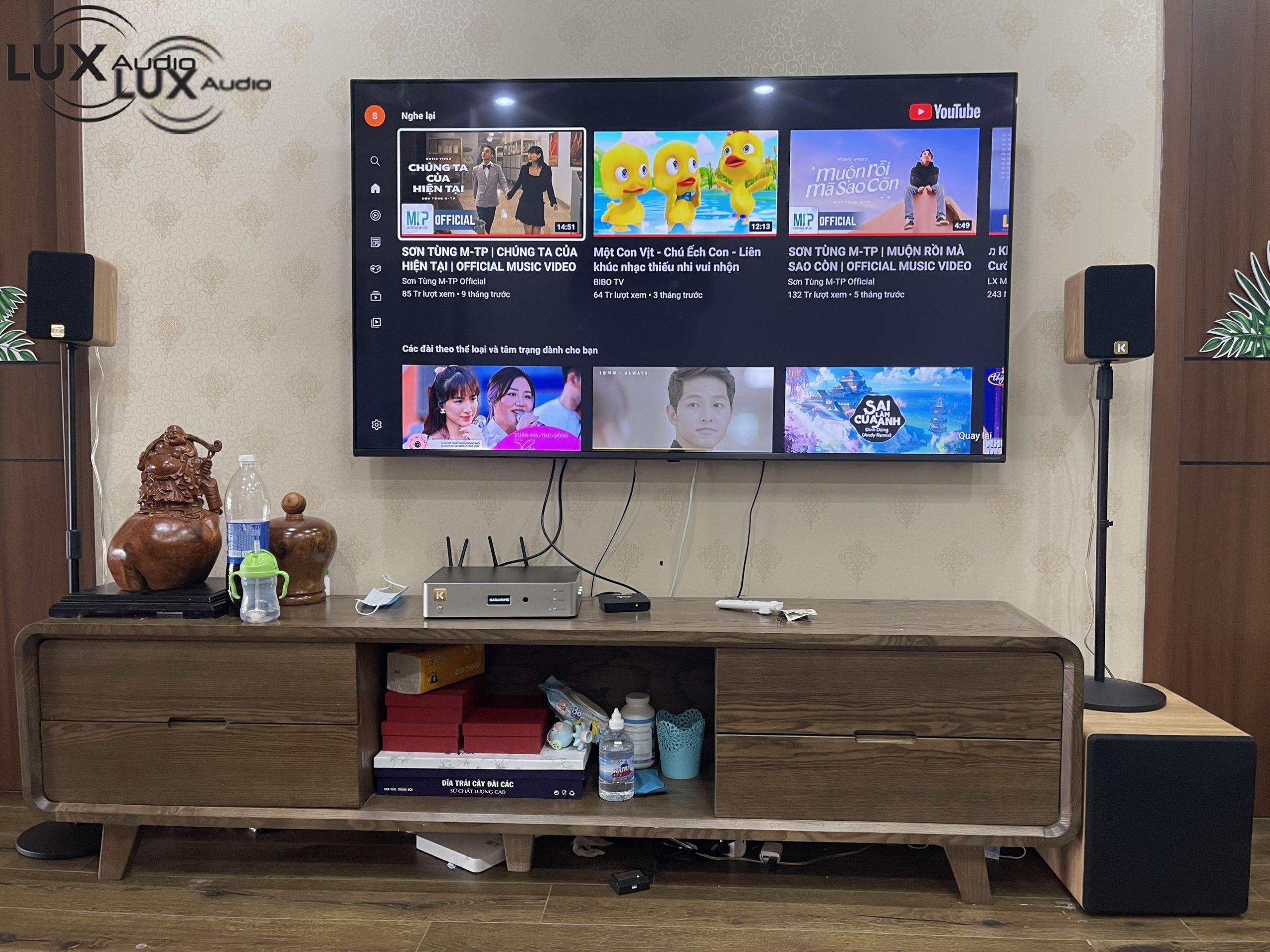 dàn karaoke gia đình chính hãng, dàn âm thanh