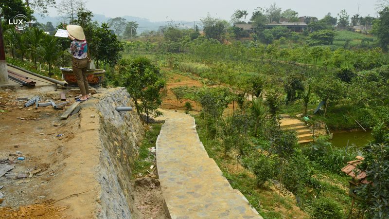 LUXAUDIO khảo sát thực địa khu vực đường nội bộ