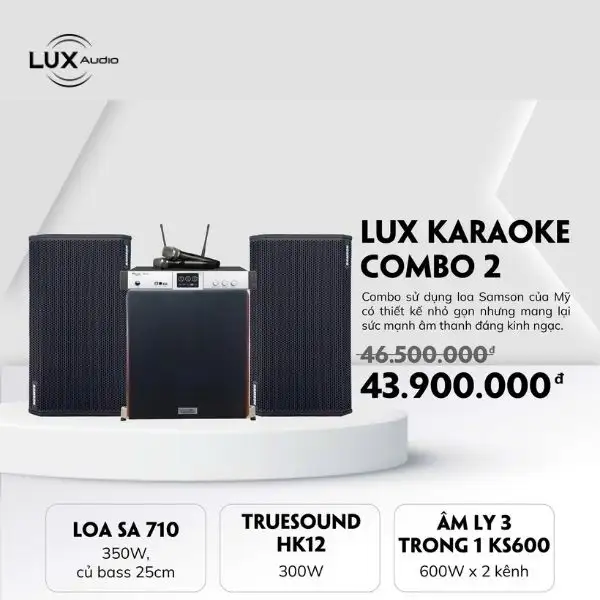 Lux karaoke combo 2 – Dàn loa karaoke chính hãng Lux Audio