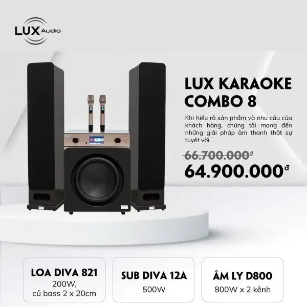 Lux karaoke combo 8 – Dàn loa karaoke chính hãng đẳng cấp