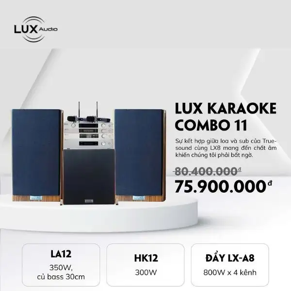 Lux karaoke combo 11 – Loa karaoke chính hãng Lux Audio